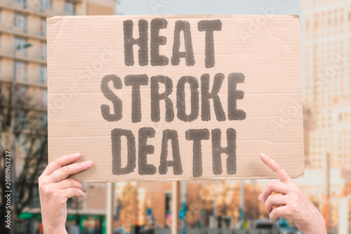 Canvas Print "Heat stroke death" Hyperthermia leads to fatal outcomes