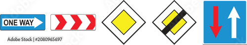 Fotografie Four traffic sign icons in a row