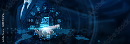 Obraz na płótnie Compliance officer hand holding encrypted drive configuring access controls for Data Privacy regulations and secure storage