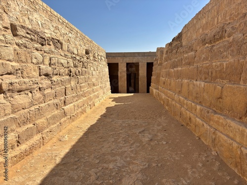 Obraz na płótnie A view from the Mastaba of Ti, located in the Saqqara Pyramids area of ​​Egypt