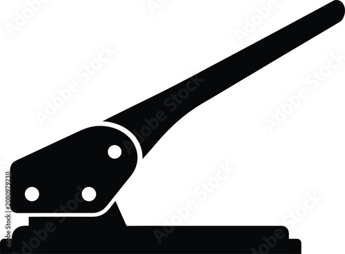 Cuadro en lienzo Silhouette vector hole puncher stationery office tool illustration design