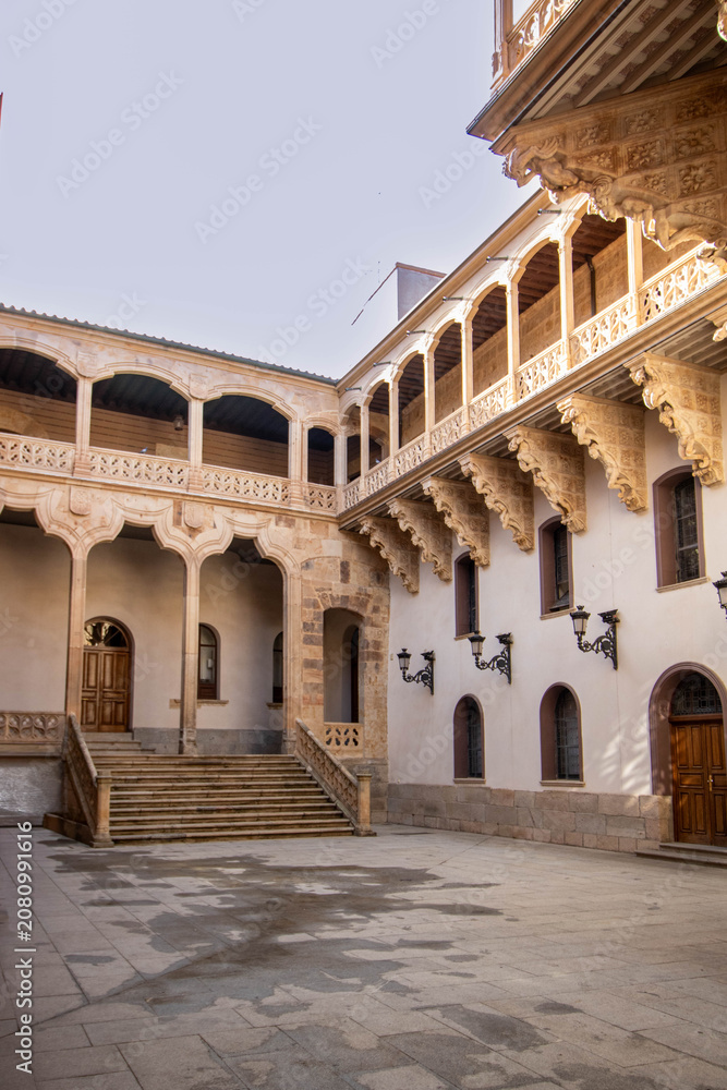 Obraz premium Inner courtyard of Palacio de la Salina in Salamanca, Spain