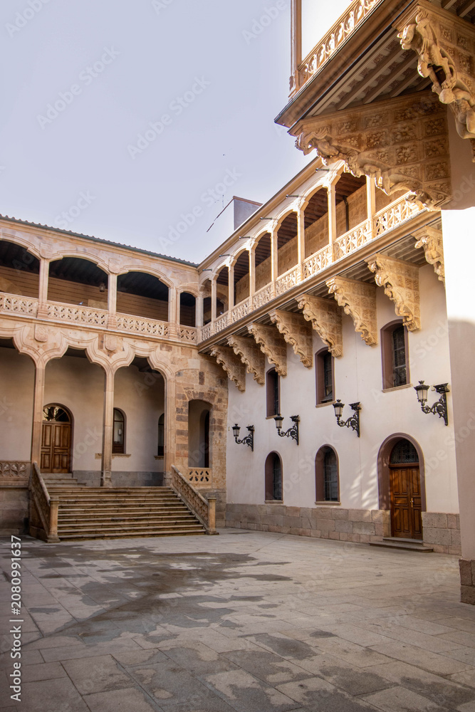 Obraz premium Inner courtyard of Palacio de la Salina in Salamanca, Spain