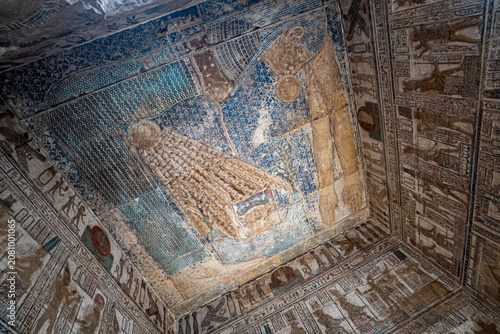 Dendera ceiling. Goddess Hathor 