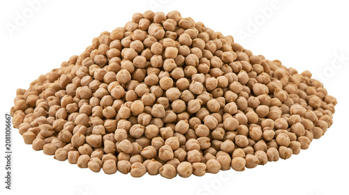 Foto Heap of dry chickpeas, isolated on transparent background