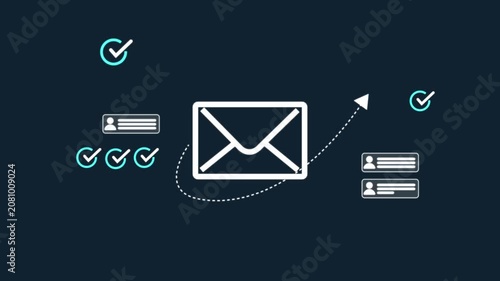Digital marketer using email marketing on laptop and smartphone, sending newsletters and analyzing campaign performance to engage subscribers. digital concept 4k video
