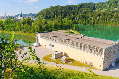Hydroelectric Power Station on the Lech River in Schongau Bavaria Germany
