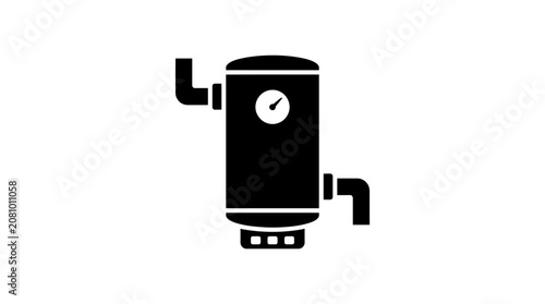 Air compressor silhouette on a white background