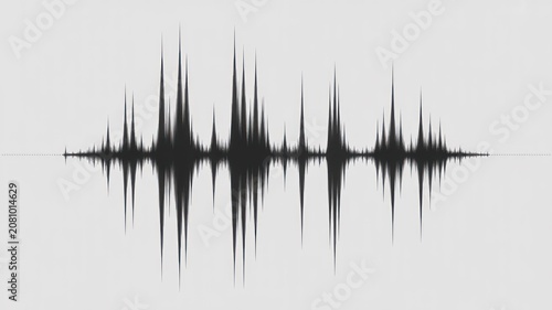 Sound wave pattern on gray