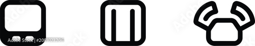 Electronic device symbols, portable media player monitor, mobile screen display, signal transmission hardware