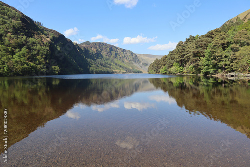 Tranquil water at Glendalough Upper Lake, Wicklow National Park, Ireland