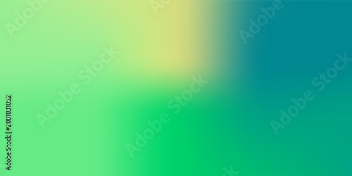 Light Blue and Green abstract blurred gradient Vector background. Colorful iustration with blurry effect for wallpaper, baner, card, brand book, magazine or brochure in 16 : 9 resolution