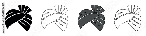 Photos Various styles of a turban icon in different color options