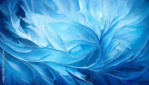 blue ice crystal texture with crystalline frozen surface structure