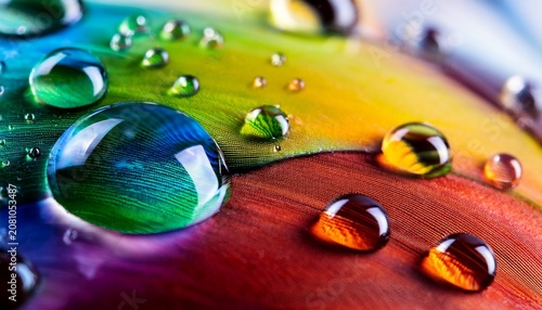 colorful water droplet macro photography