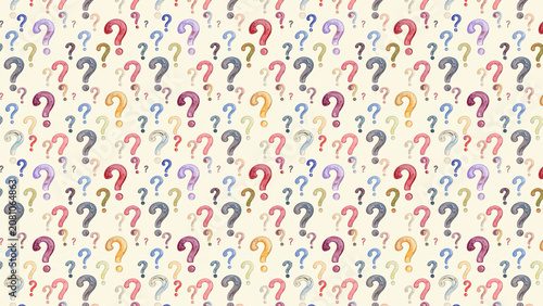 Question marks illustration - a pattern of inquiry