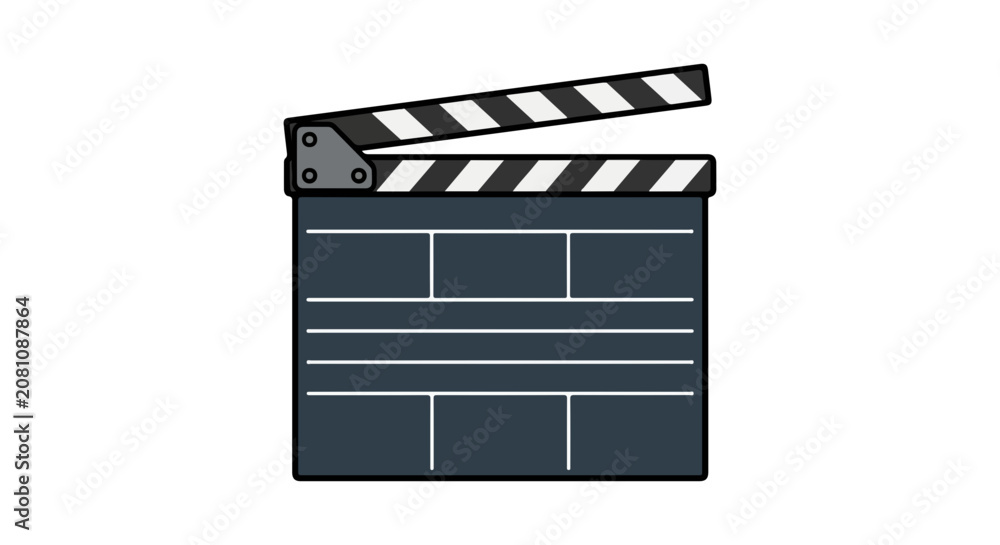 Fototapeta premium Film Clapperboard for Movie Production and Scene Recording