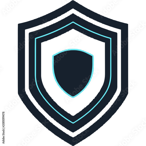 Shield icon with security lock symbol