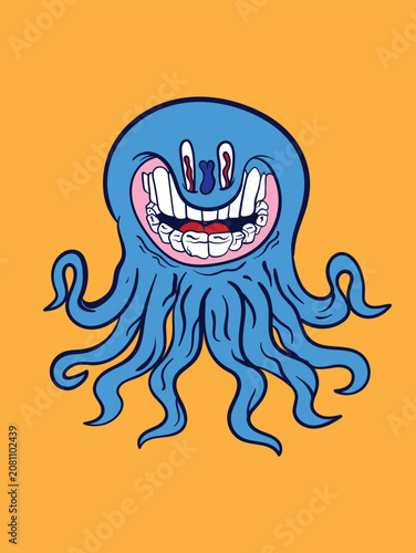 cute character illustration with japanese style for kaijune event