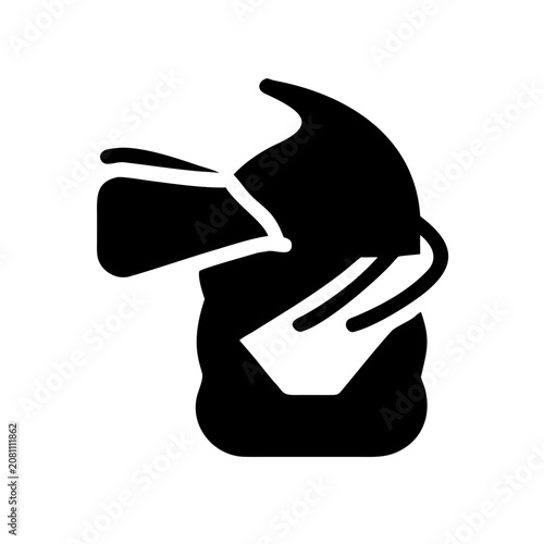 Minimalist black and white icon of a bag with accessories accessory minimalist silhouette clothing shopping pictogram isolated creative illustration branding template boutique consumer
