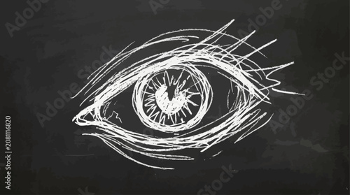 Foto Abstract Hand Drawn Chalk Scribble Element for Social Media Graphic Design and P