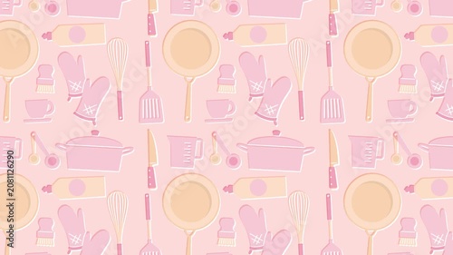 Kitchen Background Loop - pink