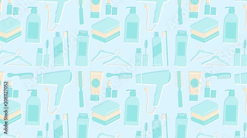 Bathroom Beauty Background Loop - blue