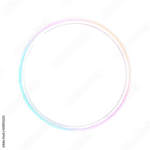 Floating colorful concentric circles illustration