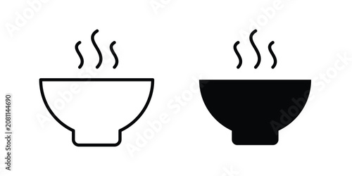 Εκτύπωση καμβά Hot soup bowl icon