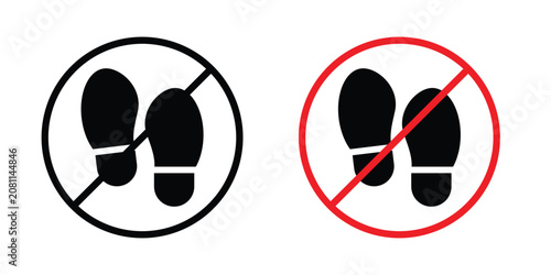 Foto No foot print sign