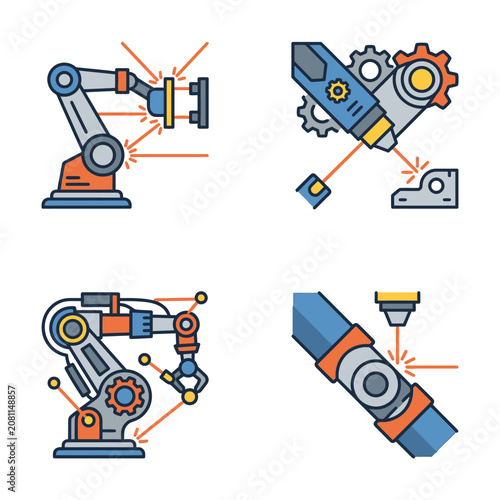Industrial robot arm automation technology production line