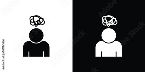 Cuadro en lienzo Mental disorder icon