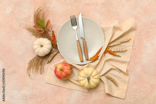 Beautiful table setting wit...