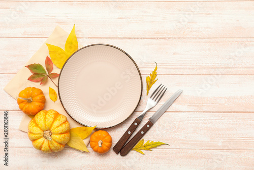 Beautiful table setting wit...