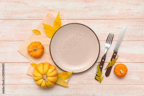 Beautiful table setting wit...