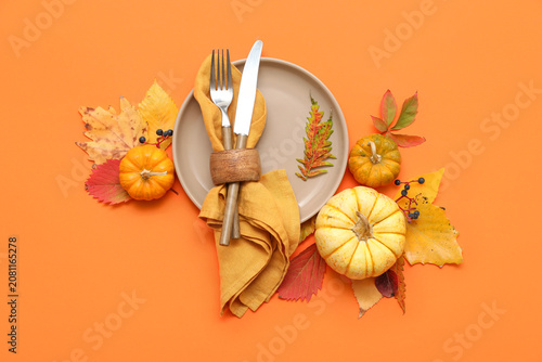 Beautiful table setting wit...