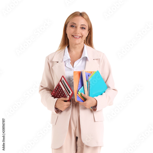 Female Math teacher with ca...