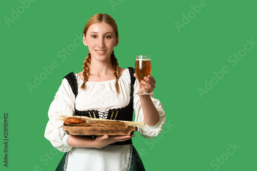 Happy Octoberfest waitress ...