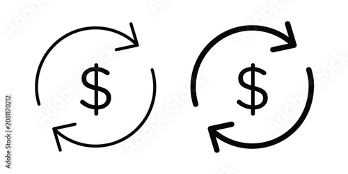 Tableau sur toile Turnover icon