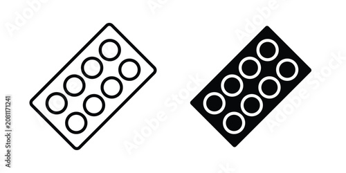 Bild auf Leinwand Pill Blister Pack icon