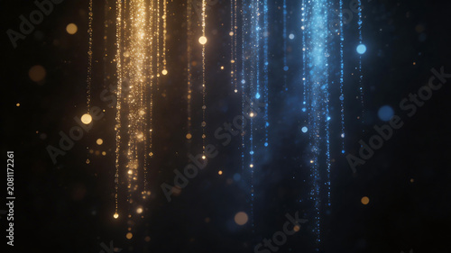 Abstract glowing light particles