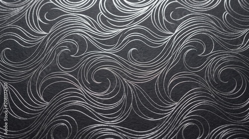 South korean pattern swirling abstract lines with traditional seamless background decorative