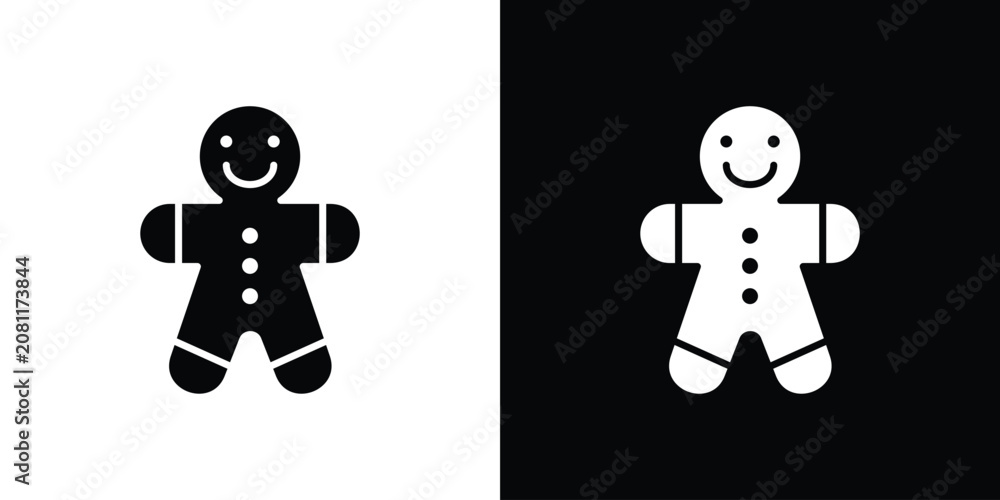 Fototapeta premium Gingerbread man icon
