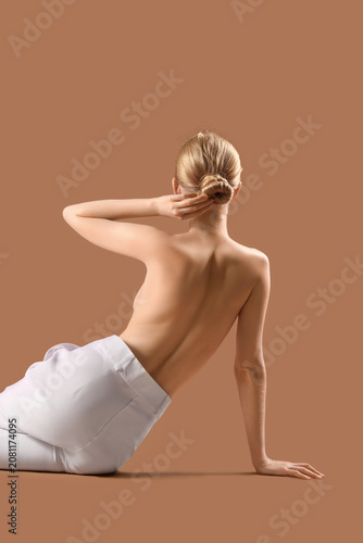 Beautiful young woman with ...