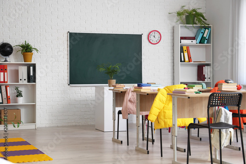 Interior of classroom with ...