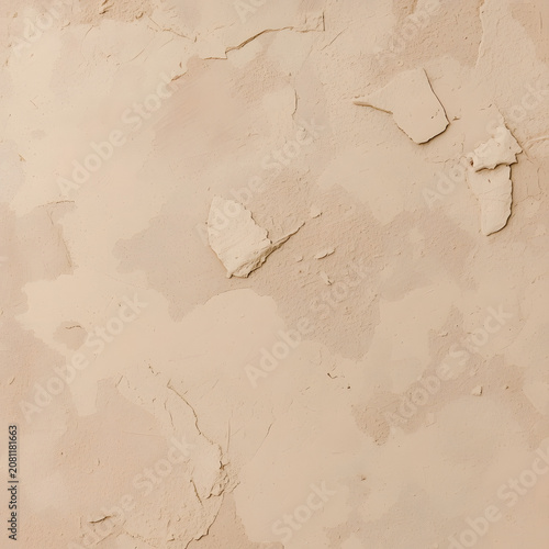 Beige Stucco Plaster Wall Texture Background with Rustic Decorative Finish
