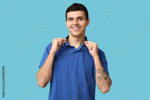 Handsome young man in styli...
