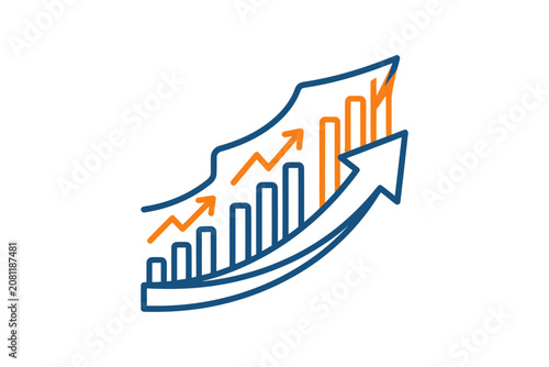 Business Growth Bar Chart Vector