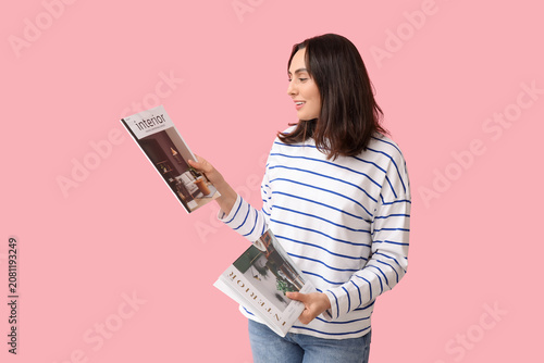 Young woman with interior m...