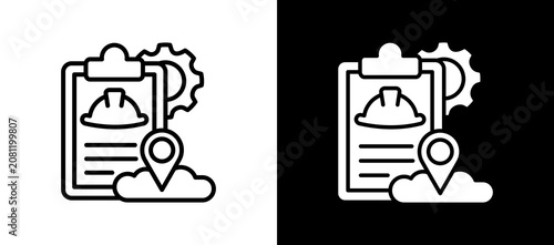 Site Preparation lineglyph icon